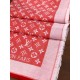Scialle Monogram Denim 140 Rosso imitazioni perfette