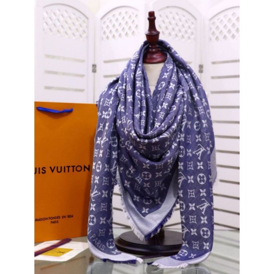 Scialle Monogram Denim 140 M71382 Azzurro imitazioni perfette