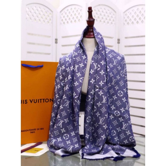 Scialle Monogram Denim 140 M71382 Azzurro imitazioni perfette