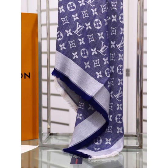 Scialle Monogram Denim 140 M71382 Azzurro imitazioni perfette