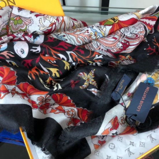 Replica Quadrato Sea Of Love Cashmere Schawl M73823 Nero Outlet Quadrato Sea Of Love Cashmere Schawl M73823 Nero imitazioni perfette