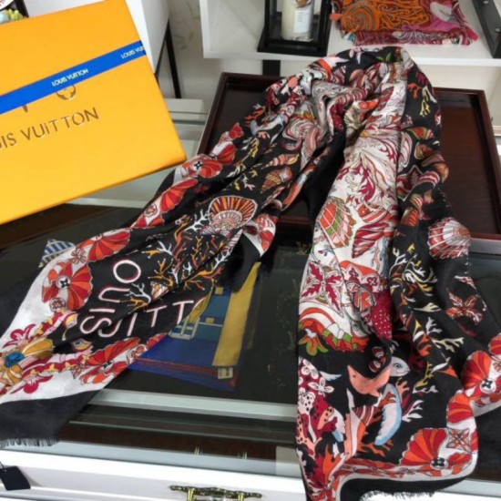 Replica Quadrato Sea Of Love Cashmere Schawl M73823 Nero Outlet Quadrato Sea Of Love Cashmere Schawl M73823 Nero imitazioni perfette