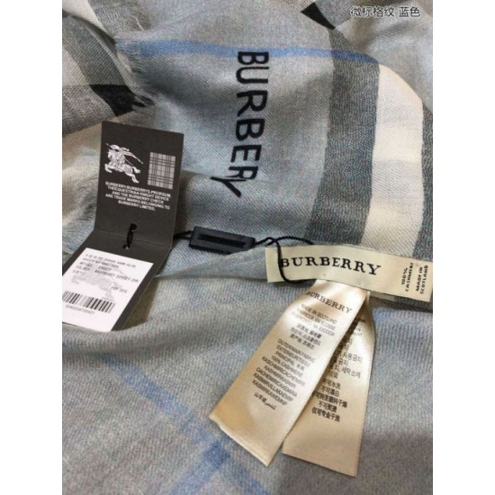 Scialle in cashmere check classico Burberry blu imitazioni perfette