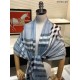 Scialle in cashmere check classico Burberry blu imitazioni perfette