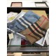 Scialle in cashmere check classico Burberry blu imitazioni perfette