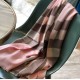replica Scialle in cashmere con motivo check classico Burberry 70 x 200 rosa imitazioni perfette