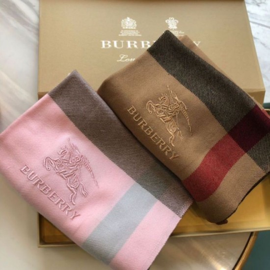 replica Scialle in cashmere con motivo check classico Burberry 70 x 200 rosa imitazioni perfette