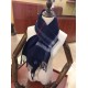 Alta gamma replica Sciarpa Burberry Classic in cashmere double face 30 x 168 Blu scuro imitazioni perfette