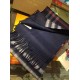 Alta gamma replica Sciarpa Burberry Classic in cashmere double face 30 x 168 Blu scuro imitazioni perfette