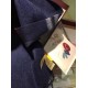 Alta gamma replica Sciarpa Burberry Classic in cashmere double face 30 x 168 Blu scuro imitazioni perfette