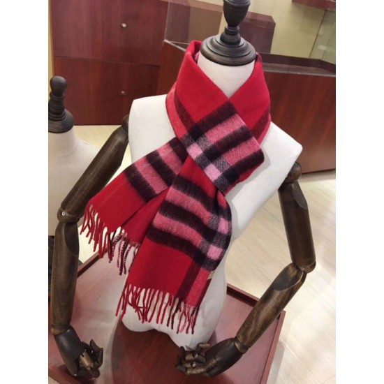Pari replica Sciarpa Burberry classica in cashmere double face 30 x 168 rossa imitazioni perfette