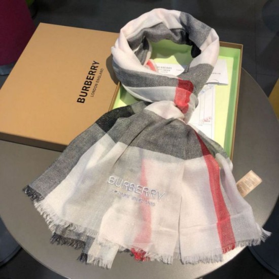 Replica Scialle in cashmere con motivo check classico Burberry 75 x 205 bianco Outlet Scialle in cashmere con motivo check classico Burberry 75 x 205 bianco imitazioni perfette