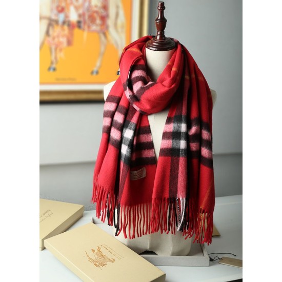Replica Scialle in cashmere con motivo check classico Burberry 70 x 200 rosso Outlet Scialle in cashmere con motivo check classico Burberry 70 x 200 rosso imitazioni perfette