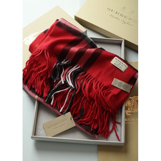 Replica Scialle in cashmere con motivo check classico Burberry 70 x 200 rosso Outlet Scialle in cashmere con motivo check classico Burberry 70 x 200 rosso imitazioni perfette