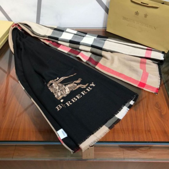 Scialle in cashmere con motivo check classico Burberry 70 x 200 marrone imitazioni perfette
