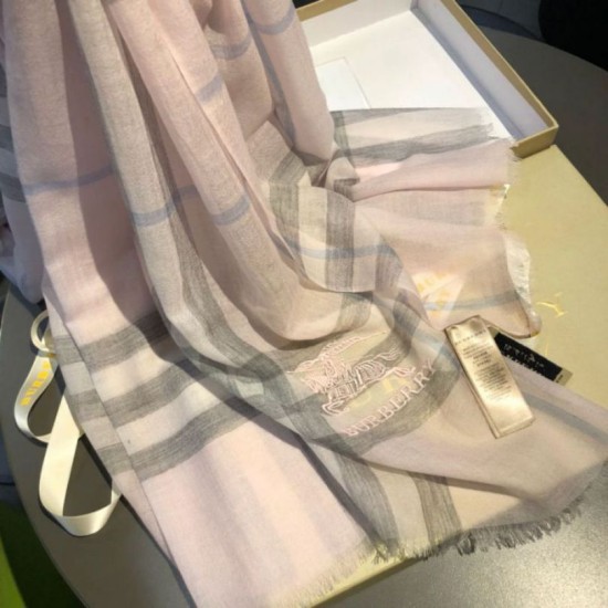 Alta gamma replica Scialle Burberry Classic Horse Cashmere Rosa imitazioni perfette