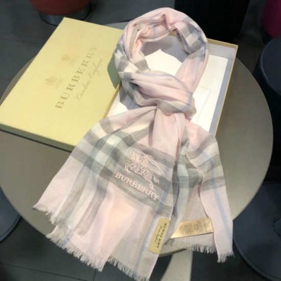 Alta gamma replica Scialle Burberry Classic Horse Cashmere Rosa imitazioni perfette