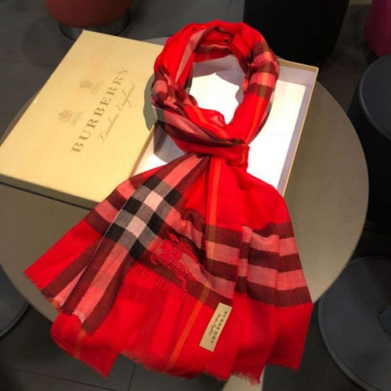 replica Scialle Burberry Classic Horse Cashmere Rosso imitazioni perfette