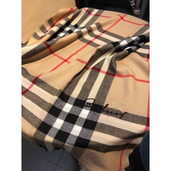 Alta gamma replica Scialle in cashmere con motivo check classico Burberry 70 x 220 marrone imitazioni perfette