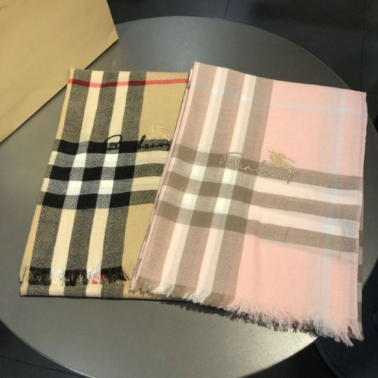 Alta gamma replica Scialle in cashmere con motivo check classico Burberry 70 x 220 marrone imitazioni perfette