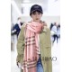 Replica Alta gamma Scialle in cashmere con motivo check classico Burberry 70 x 220 rosa Outlet Alta gamma replica Scialle in cashmere con motivo check classico Burberry 70 x 220 rosa imitazioni perfette