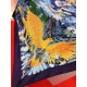 Replica Scialle in seta cashmere paesaggio Hermes 140 blu Outlet Scialle in seta cashmere paesaggio Hermes 140 blu imitazioni perfette