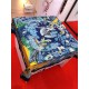 Replica Scialle in seta cashmere paesaggio Hermes 140 blu Outlet Scialle in seta cashmere paesaggio Hermes 140 blu imitazioni perfette