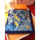 Replica Scialle in seta cashmere paesaggio Hermes 140 blu Outlet Scialle in seta cashmere paesaggio Hermes 140 blu imitazioni perfette