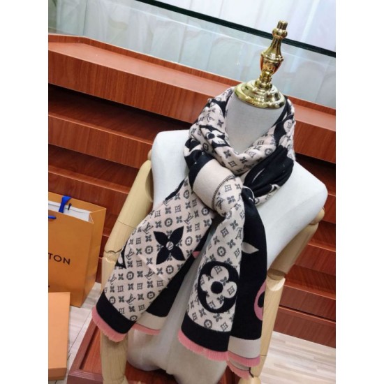 Schahm in seta cashmere check nero imitazioni perfette