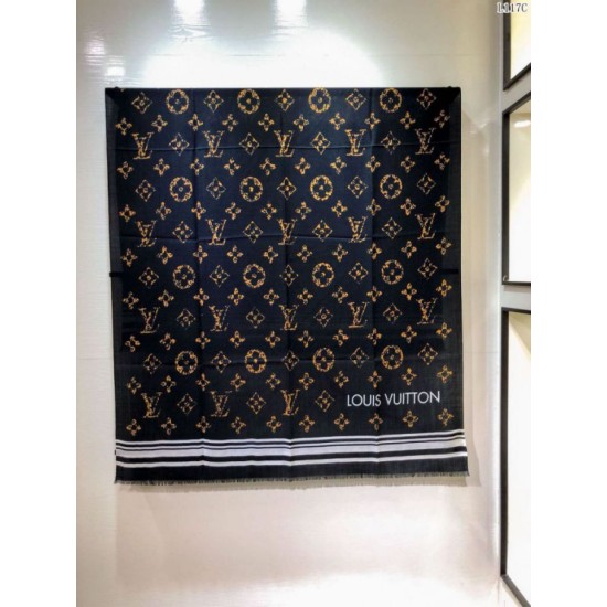 Monogramma Schawl 100 x 200 nero rubato giungla gigante imitazioni perfette