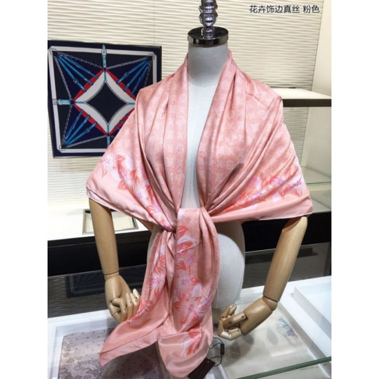 Replica Scialle di seta monogramma classico Rosa 140 Outlet Scialle di seta monogramma classico Rosa 140 imitazioni perfette
