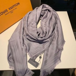 Monogram Classic Shine Shawl 140 grigio