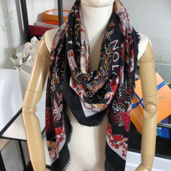 Replica Quadrato Sea Of Love Cashmere Schawl M73823 Nero Outlet Quadrato Sea Of Love Cashmere Schawl M73823 Nero imitazioni perfette