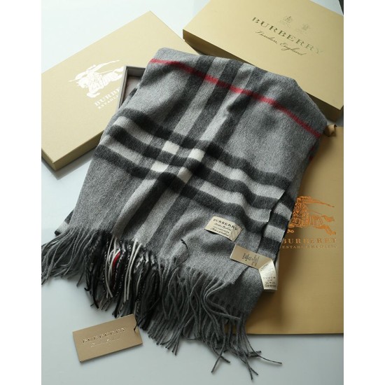 Replica Scialle in cashmere con motivo check classico Burberry 70 x 200 grigio Outlet Scialle in cashmere con motivo check classico Burberry 70 x 200 grigio imitazioni perfette