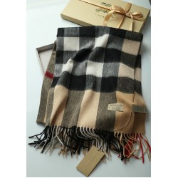 Pari Scialle in cashmere con motivo check classico Burberry 70 x 200 marrone
