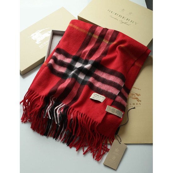 Replica Scialle in cashmere con motivo check classico Burberry 70 x 200 rosso Outlet Scialle in cashmere con motivo check classico Burberry 70 x 200 rosso imitazioni perfette