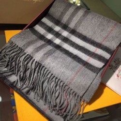 replica Sciarpa Burberry Classic double face in cashmere 30 x 168 grigio imitazioni perfette