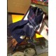 Alta gamma replica Sciarpa Burberry Classic in cashmere double face 30 x 168 Blu scuro imitazioni perfette