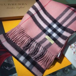 replica Sciarpa Burberry classica in cashmere double face 30 x 168 Rosa imitazioni perfette