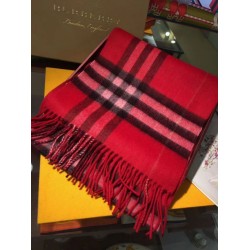 Pari Sciarpa Burberry classica in cashmere double face 30 x 168 rossa
