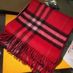 Pari replica Sciarpa Burberry classica in cashmere double face 30 x 168 rossa imitazioni perfette