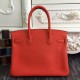 Borse Hermes Birkin 30cm 35CM in pelle arancione Clemence imitazioni perfette