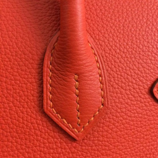 Borse Hermes Birkin 30cm 35CM in pelle arancione Clemence imitazioni perfette