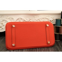 Replica Borse Hermes Birkin 30cm 35CM in pelle arancione Clemence Borse Hermes Birkin 30cm 35CM in pelle arancione Clemence imitazioni perfette