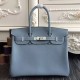 Replica Borse Hermes Birkin 30cm 35CM in pelle blu Lin Clemence Borse Hermes Birkin 30cm 35CM in pelle blu Lin Clemence imitazioni perfette