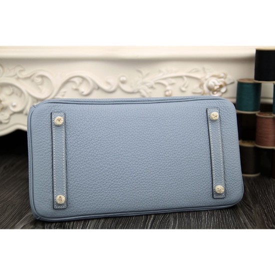 Replica Borse Hermes Birkin 30cm 35CM in pelle blu Lin Clemence Borse Hermes Birkin 30cm 35CM in pelle blu Lin Clemence imitazioni perfette