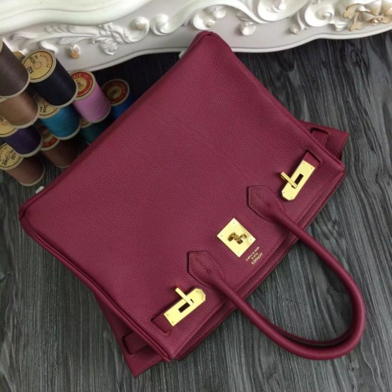 Replica Borse Hermes Birkin 30cm 35CM in pelle Bordeaux Borse Hermes Birkin 30cm 35CM in pelle Bordeaux imitazioni perfette