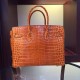 Replica Borse Hermes Birkin 30cm 35CM in pelle di coccodrillo arancione Borse Hermes Birkin 30cm 35CM in pelle di coccodrillo arancione imitazioni perfette