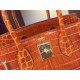 Replica Borse Hermes Birkin 30cm 35CM in pelle di coccodrillo arancione Borse Hermes Birkin 30cm 35CM in pelle di coccodrillo arancione imitazioni perfette