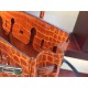 Replica Borse Hermes Birkin 30cm 35CM in pelle di coccodrillo arancione Borse Hermes Birkin 30cm 35CM in pelle di coccodrillo arancione imitazioni perfette